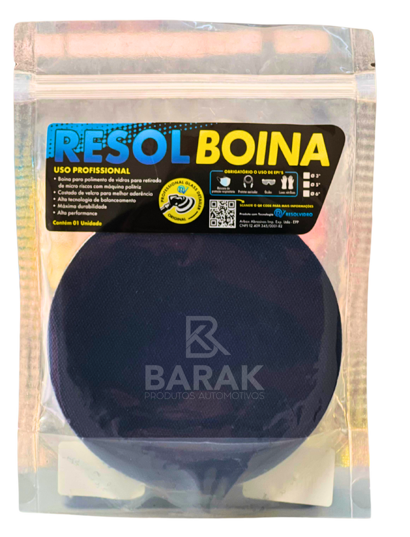 Boina de Vidro Lona 5" Azul Interface Branco - Resolvidro