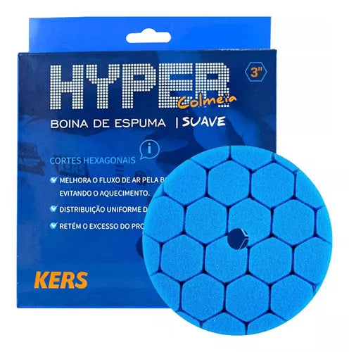 Boina de Espuma Lustro Hyper 3" Azul Suave Kers