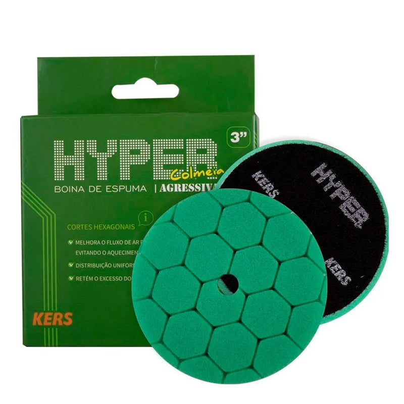 Boina de Espuma Corte Hyper 3" Verde Agressiva Kers 