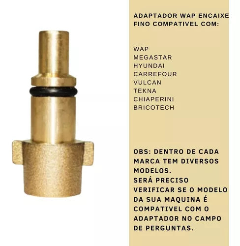 Adaptador Para Canhão De Espuma Conector Wap - Detailer