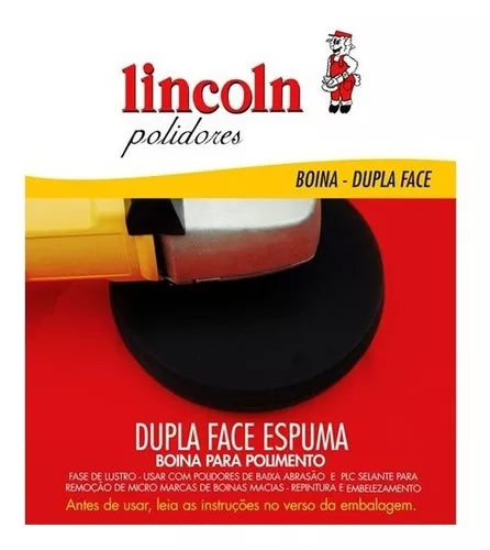 Boina Dupla Face Espuma Preta Lustro Linconl 8 Pol.