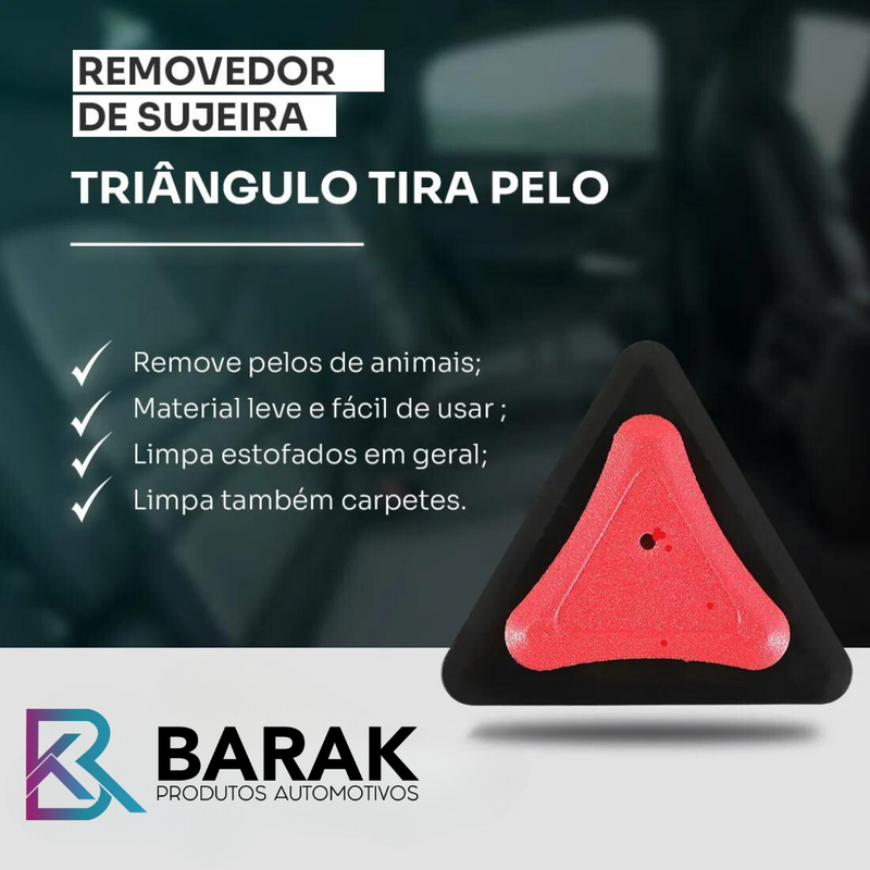 Removedor de Pelos Triangulo Tira Pelo Limpador de Estofados e Carpetes Auto Crazy