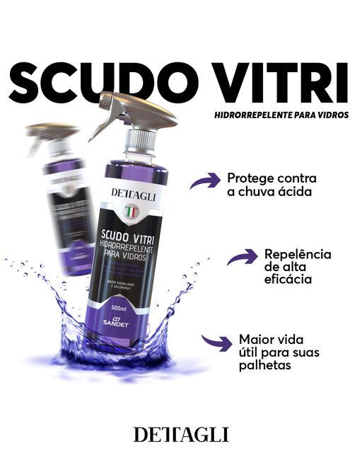 Hidrorrepelente para Vidro Scudo Vitri Dettagli 500ml