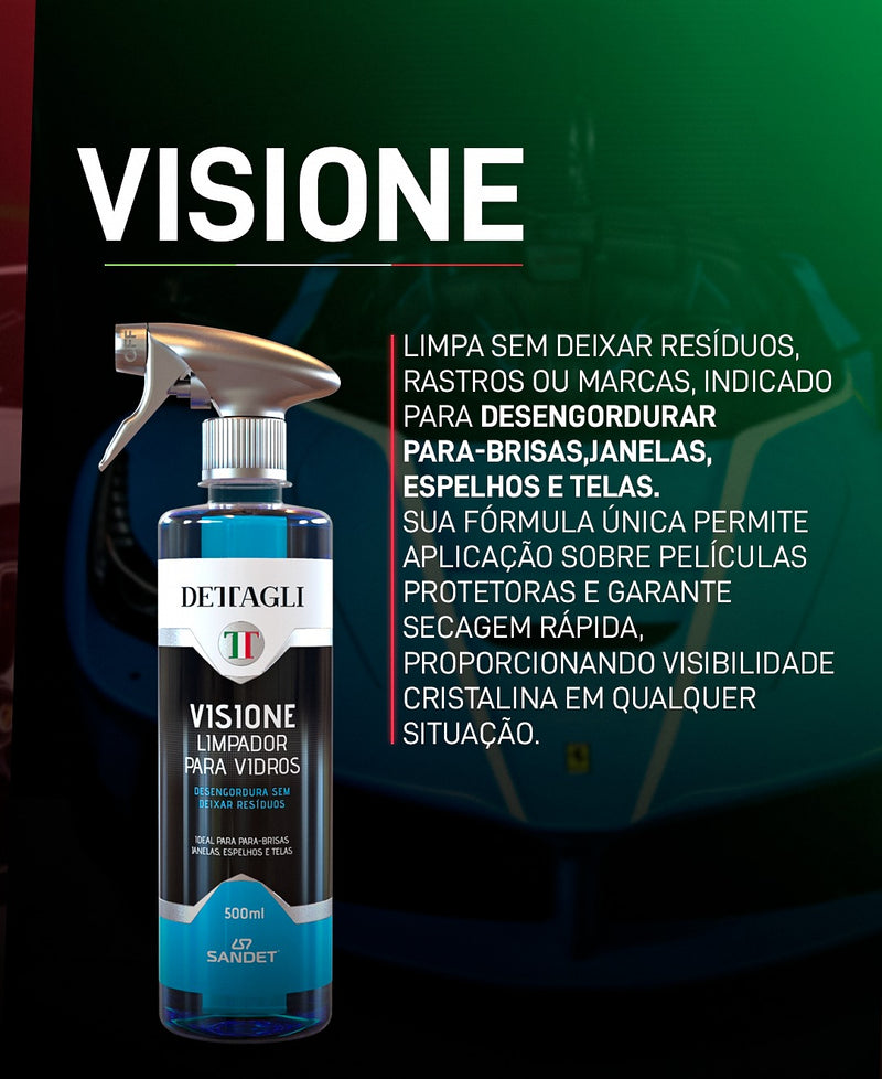 Limpador para Vidros Visione Dettagli 500ml 