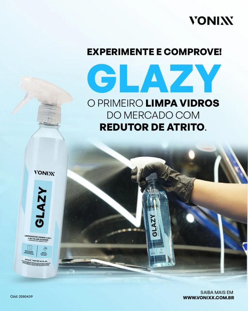 Limpador de Vidro 4 em 1 Glazy Vonixx 500ml