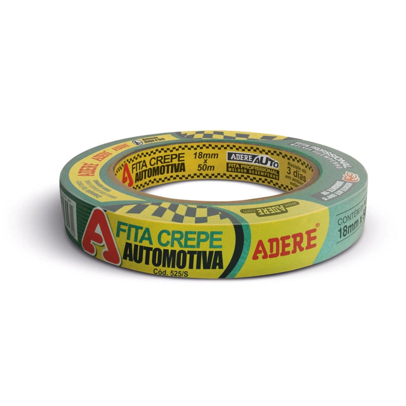 Fita Crepe Automotiva Verde Adere 525S 18mmX50m